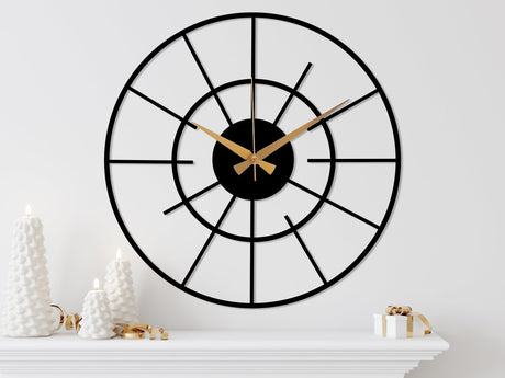 Oversized Wall Clocks For Living Room - BrossHome Metal Wall Art