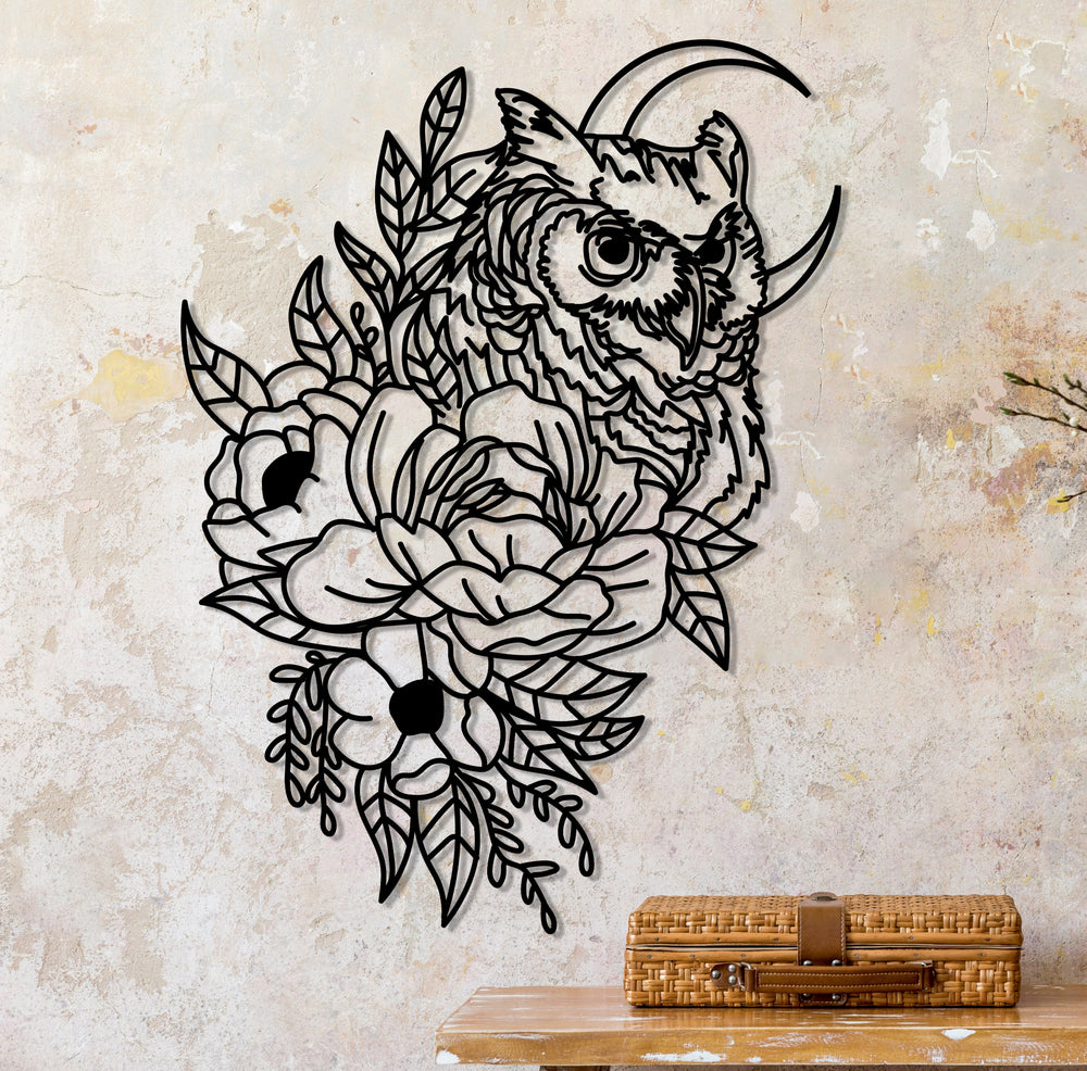 Owl Metal Wall Art - BrossHome