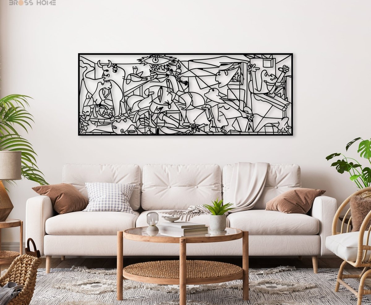 Picasso Guernica Metal Wall Decor - BrossHome Metal Wall Art