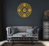 Roman Numeral Wall Clock - BrossHome Metal Wall Art