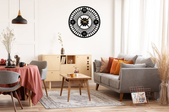 Roman Numeral Wall Clock - BrossHome Metal Wall Art