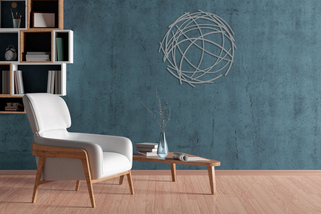 Round Abstract Wall Art - BrossHome Metal Wall Art