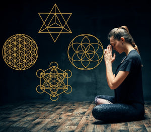Sacred Geometry Metal Wall Art Set of 4