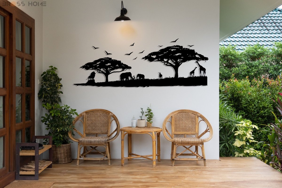 Safari Animal Wall Decor - BrossHome Metal Wall Art