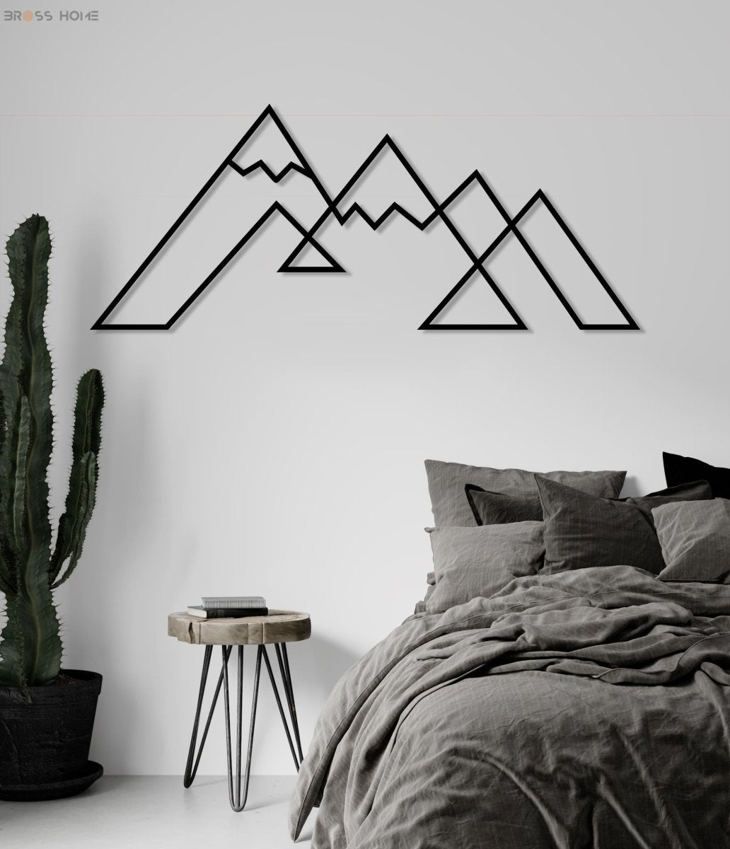 Snowy Mountain Metal Wall Decor - BrossHome Metal Wall Art