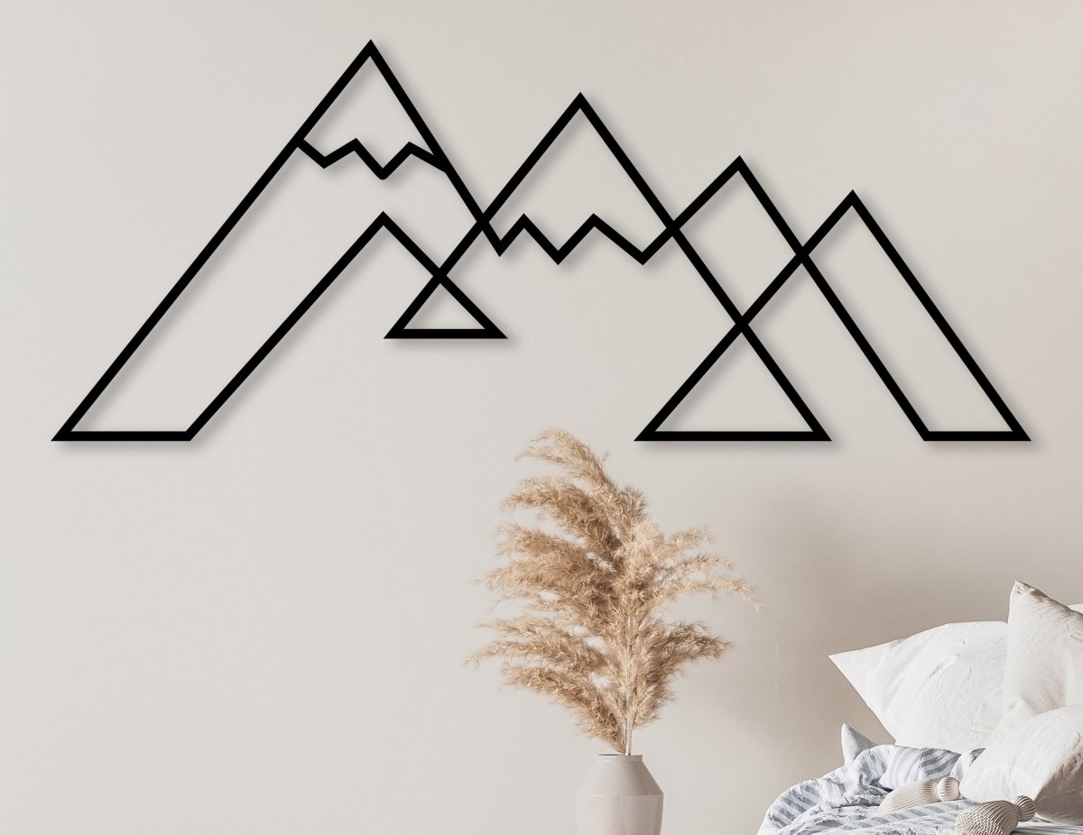 Snowy Mountain Metal Wall Decor - BrossHome Metal Wall Art