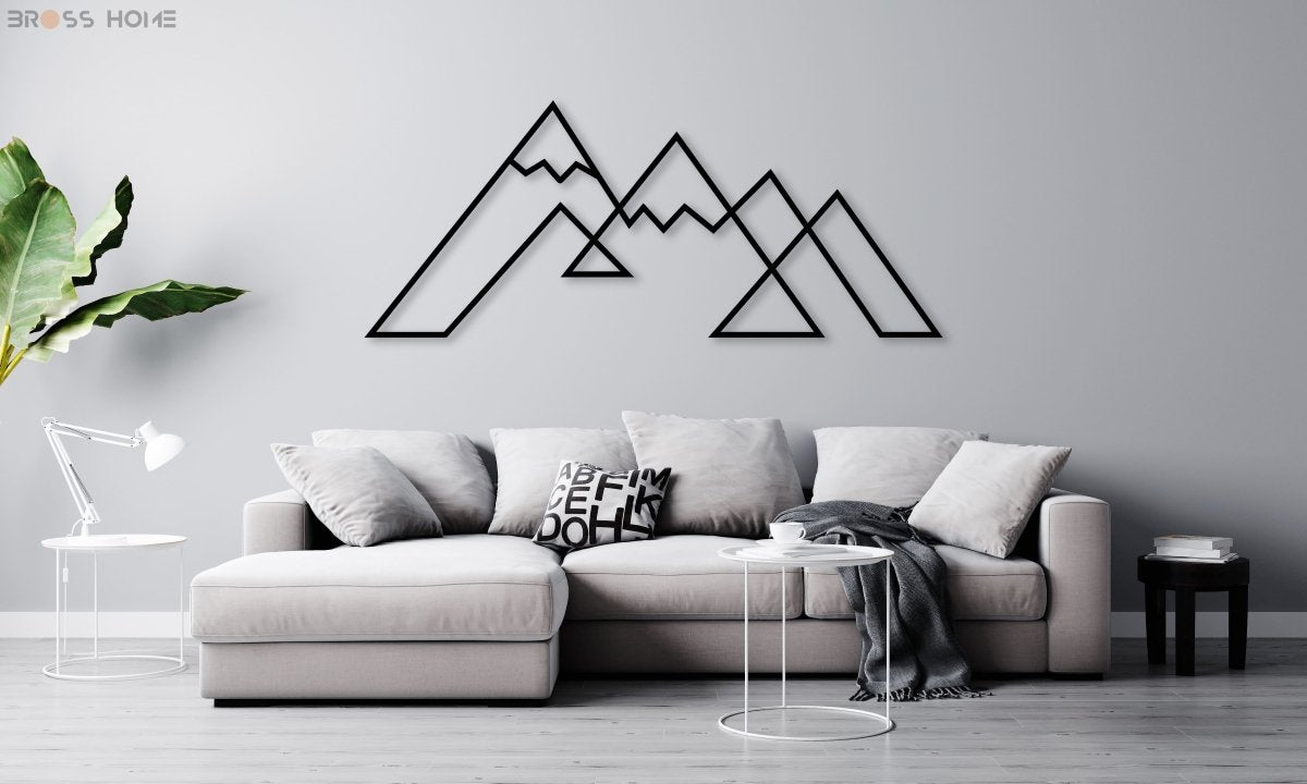 Snowy Mountain Metal Wall Decor - BrossHome Metal Wall Art