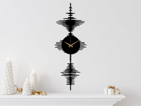 Soundwave Metal Wall Clock - BrossHome Metal Wall Art