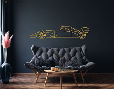 Sport Racing Car Silhouette Wall Art - BrossHome Metal Wall Art