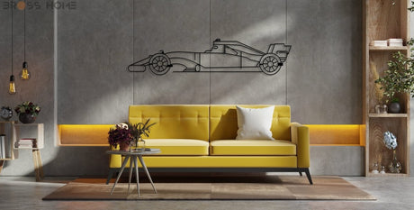 Sport Racing Car Silhouette Wall Art - BrossHome Metal Wall Art