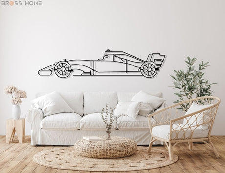 Sport Racing Car Silhouette Wall Art - BrossHome Metal Wall Art
