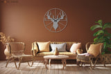 Stag Head Wall Clock - BrossHome Metal Wall Art