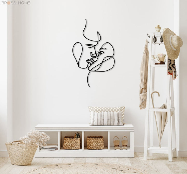 The Kiss Wall Art - BrossHome Metal Wall Art