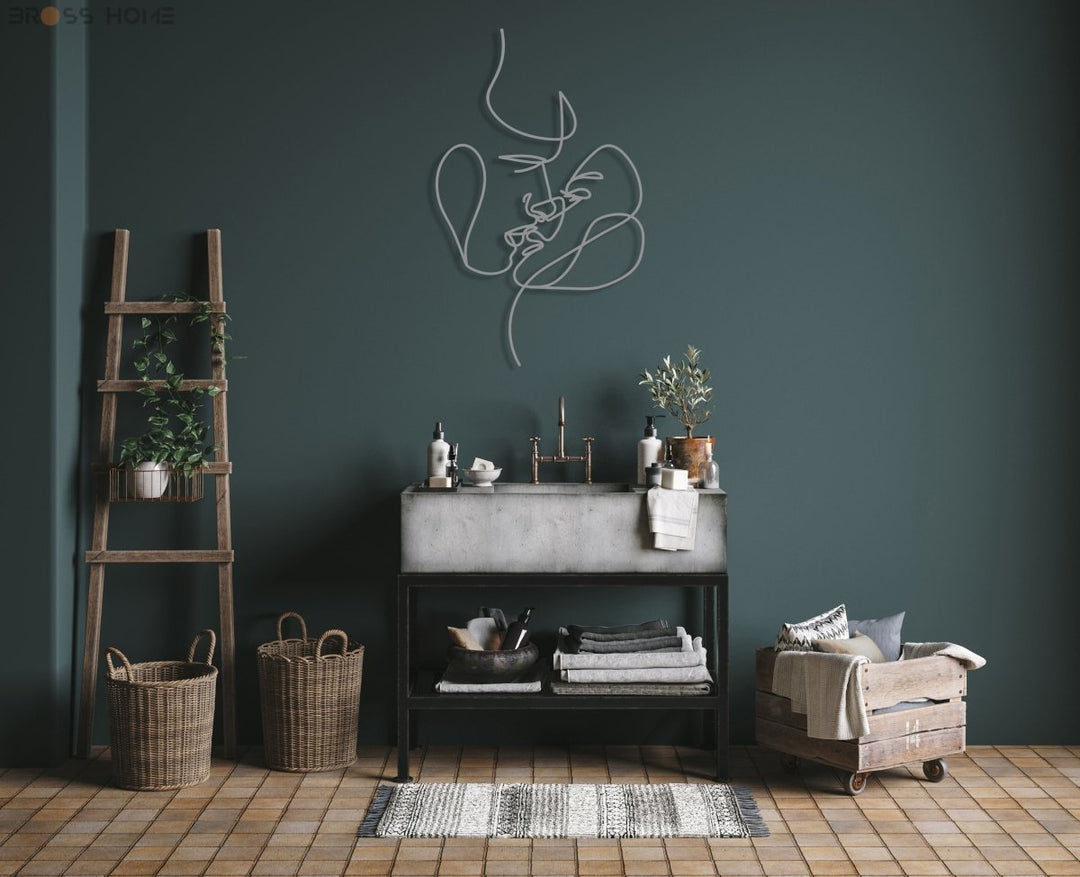 The Kiss Wall Art - BrossHome Metal Wall Art
