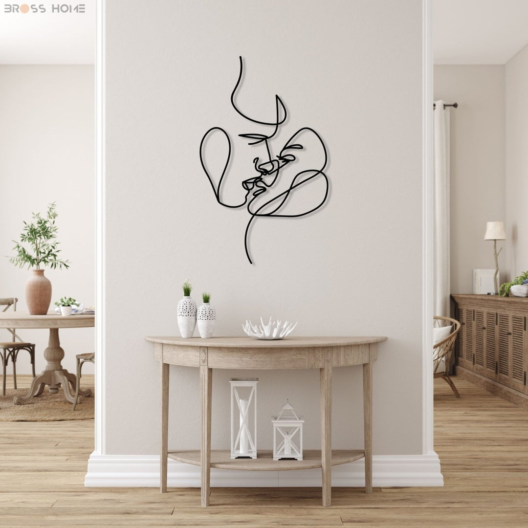 The Kiss Wall Art - BrossHome Metal Wall Art
