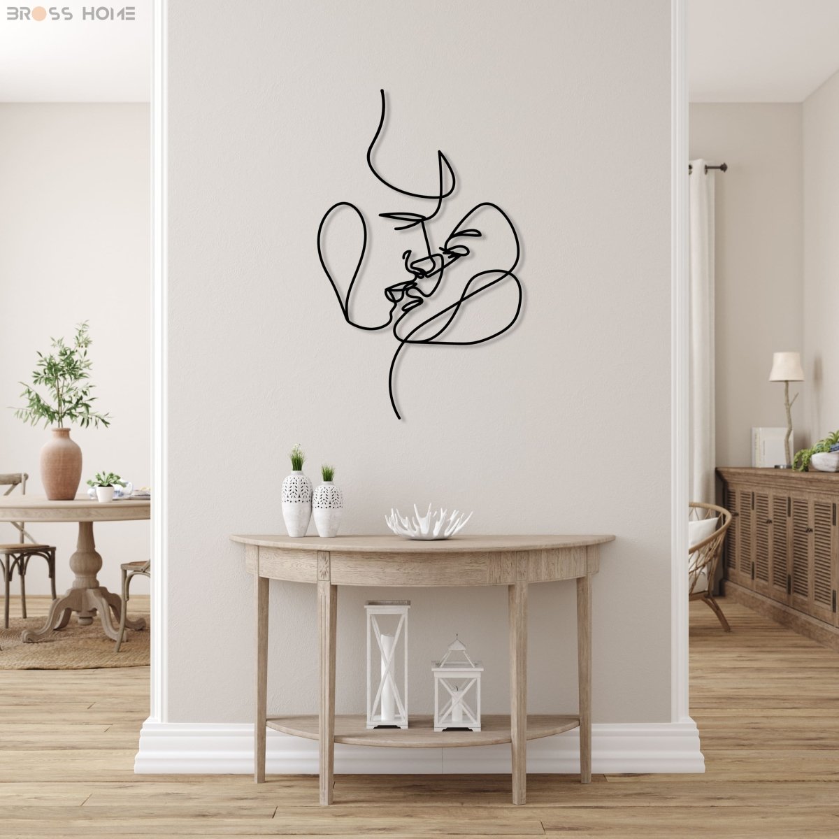 The Kiss Wall Art - BrossHome Metal Wall Art