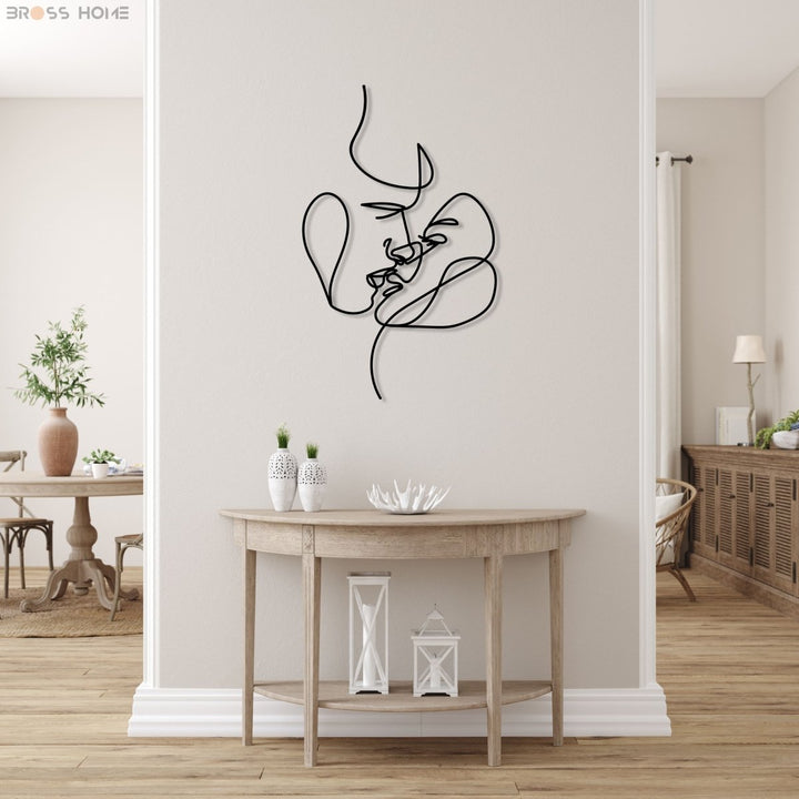 The Kiss Wall Art - BrossHome Metal Wall Art