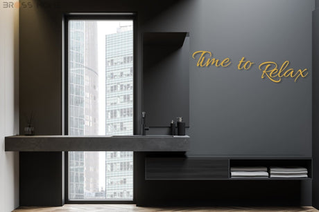Time To Relax Sign - BrossHome Metal Wall Art