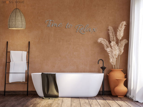 Time To Relax Sign - BrossHome Metal Wall Art