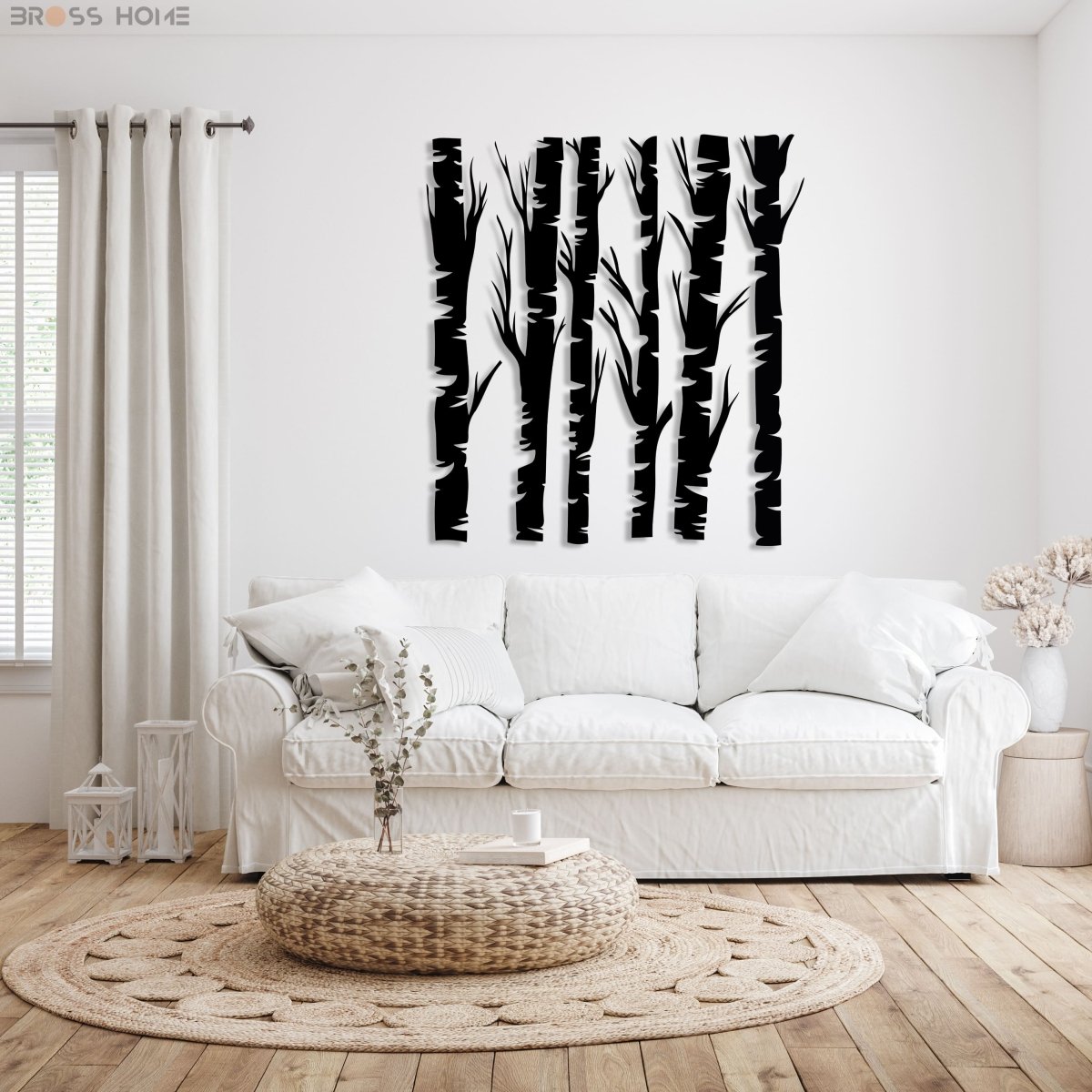 Tree Branch Wall Decor (Set Of 6) - BrossHome Metal Wall Art