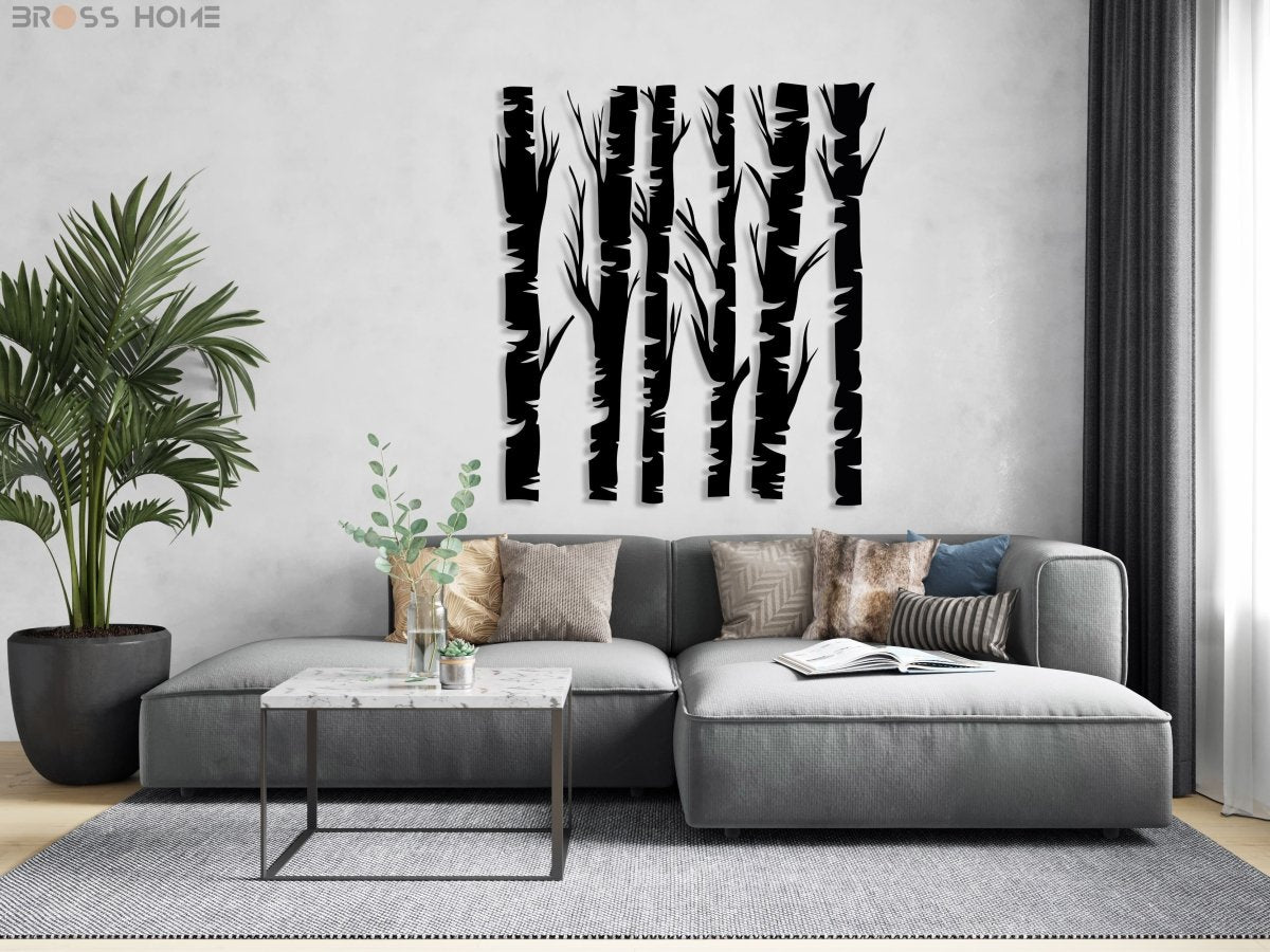 Tree Branch Wall Decor (Set Of 6) - BrossHome Metal Wall Art