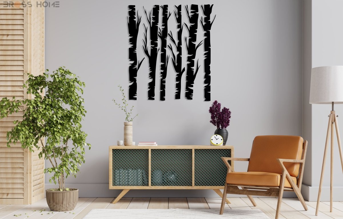 Tree Branch Wall Decor (Set Of 6) - BrossHome Metal Wall Art