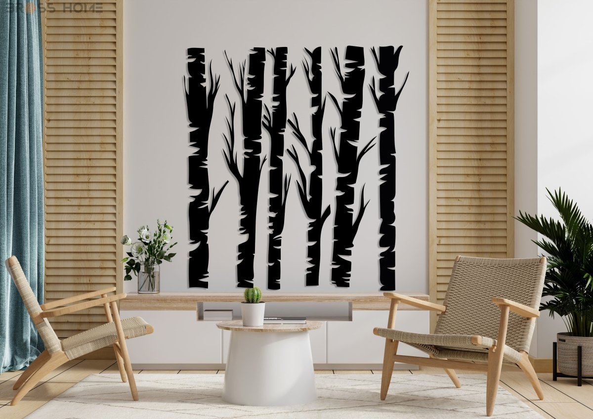 Tree Branch Wall Decor (Set Of 6) - BrossHome Metal Wall Art