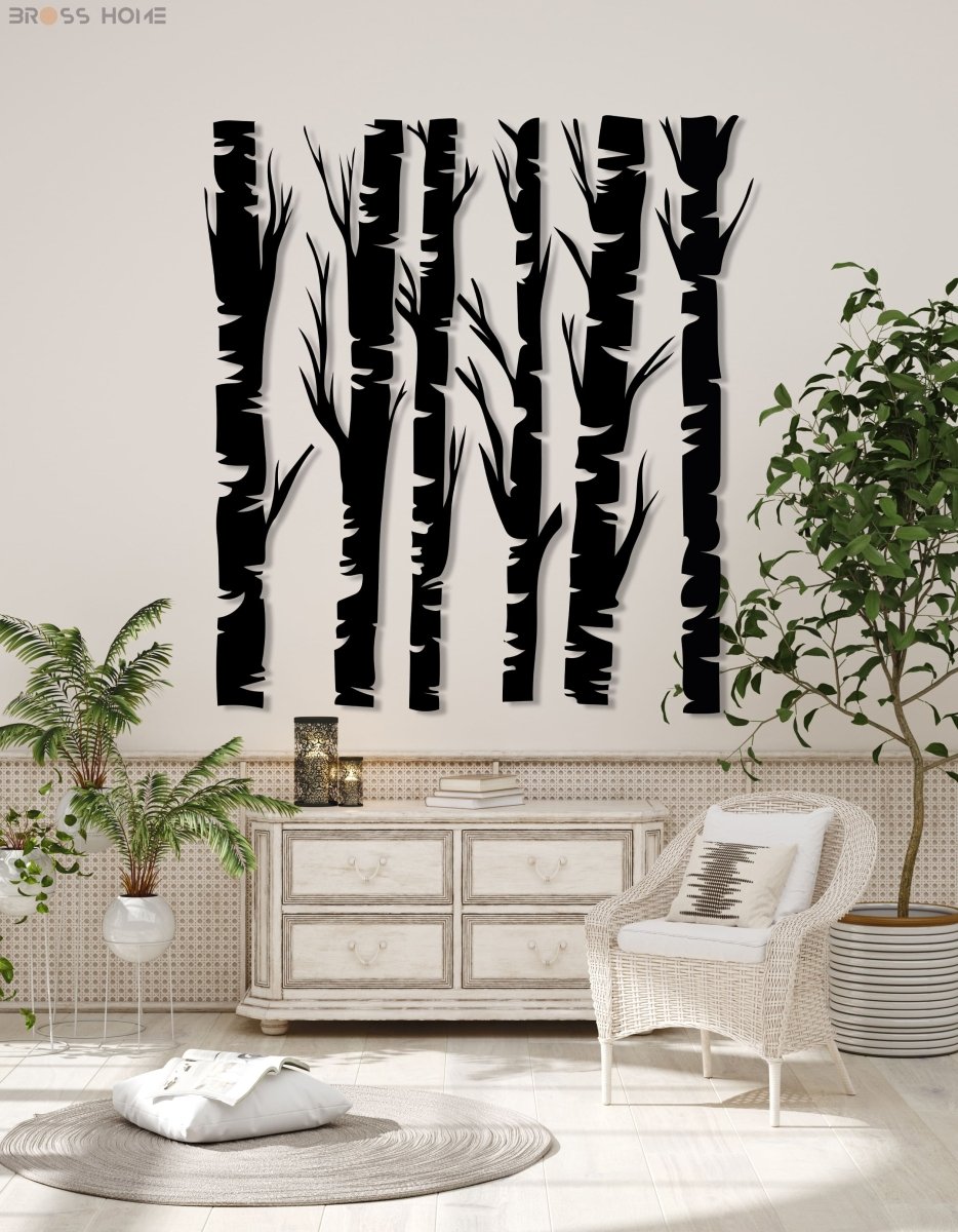 Tree Branch Wall Decor (Set Of 6) - BrossHome Metal Wall Art