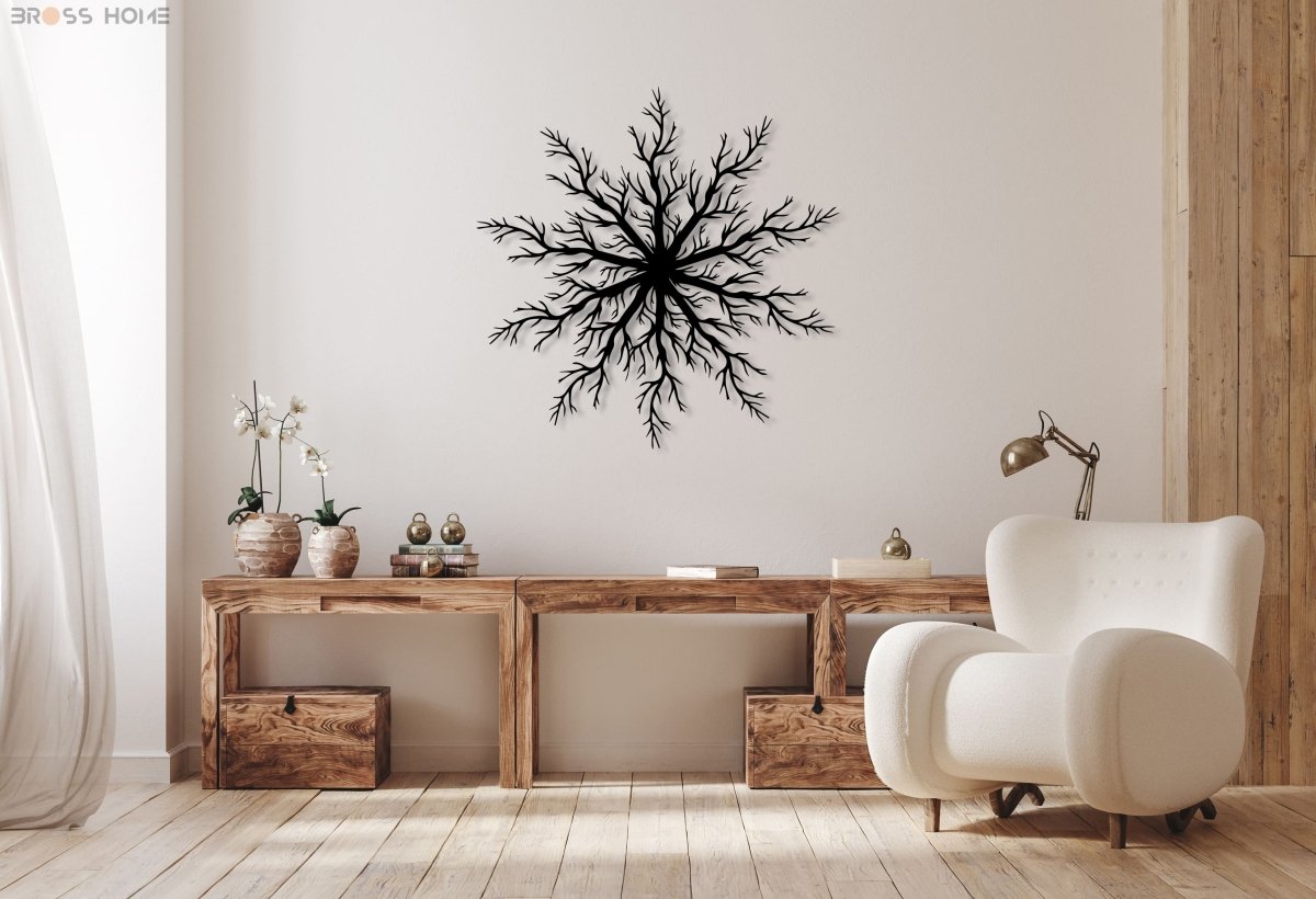 Tree Root Metal Wall Decor - BrossHome Metal Wall Art