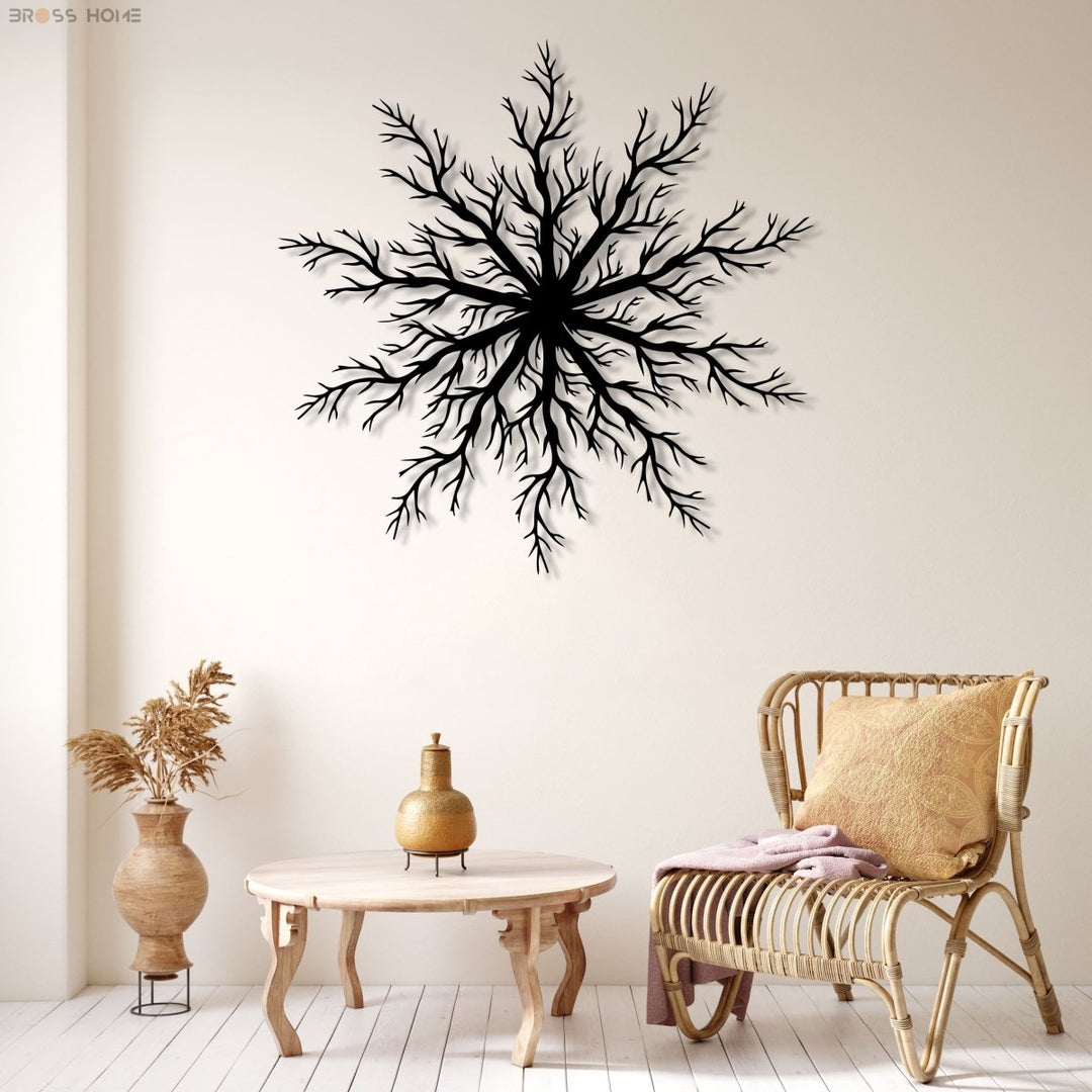 Tree Root Metal Wall Decor - BrossHome Metal Wall Art