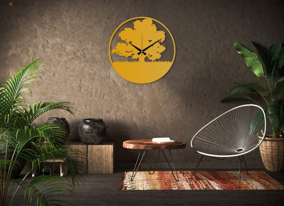 Tree Wall Clock - BrossHome Metal Wall Art