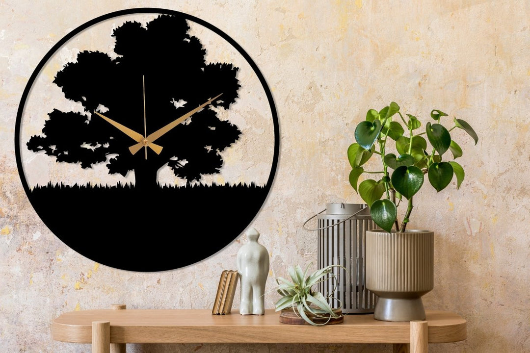 Tree Wall Clock - BrossHome Metal Wall Art