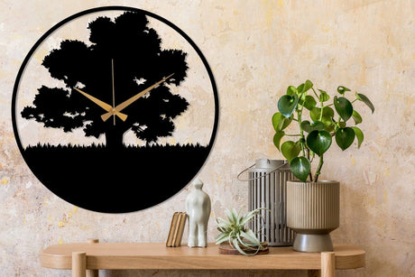 Tree Wall Clock - BrossHome Metal Wall Art