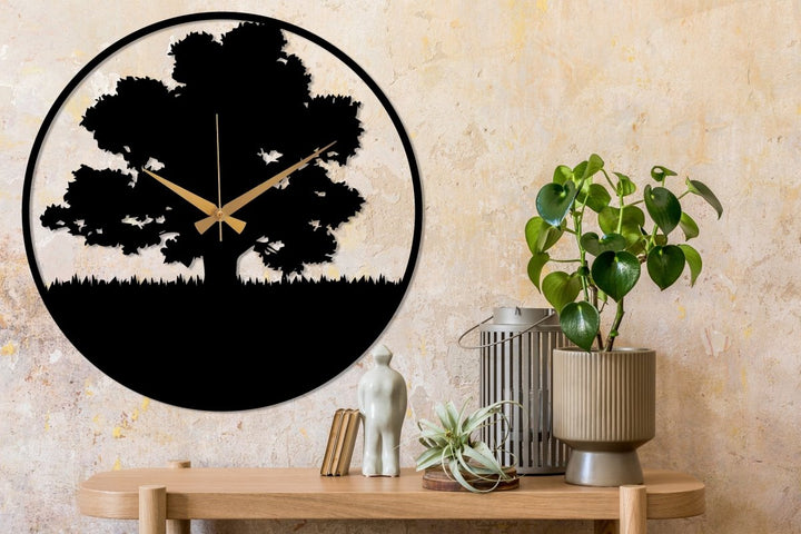 Tree Wall Clock - BrossHome Metal Wall Art