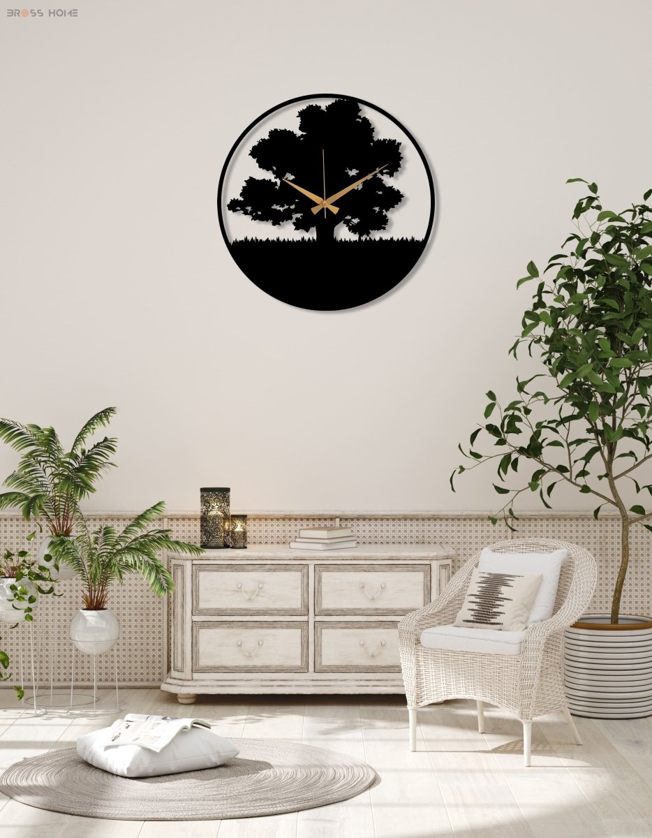 Tree Wall Clock - BrossHome Metal Wall Art