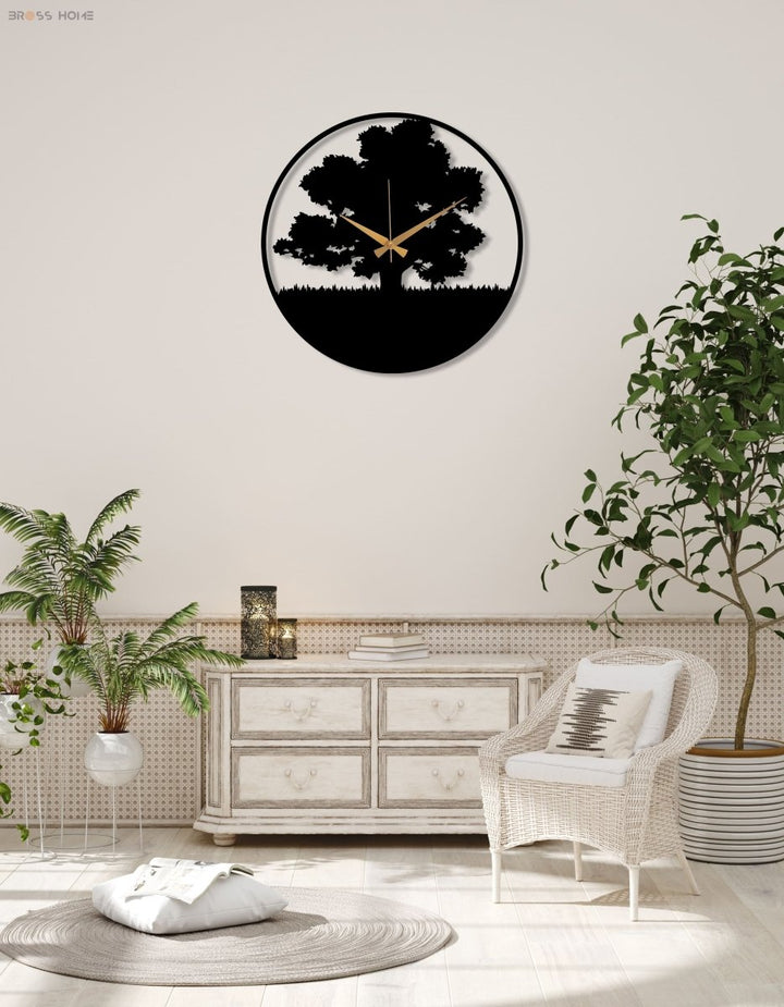 Tree Wall Clock - BrossHome Metal Wall Art