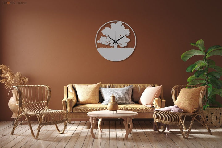 Tree Wall Clock - BrossHome Metal Wall Art