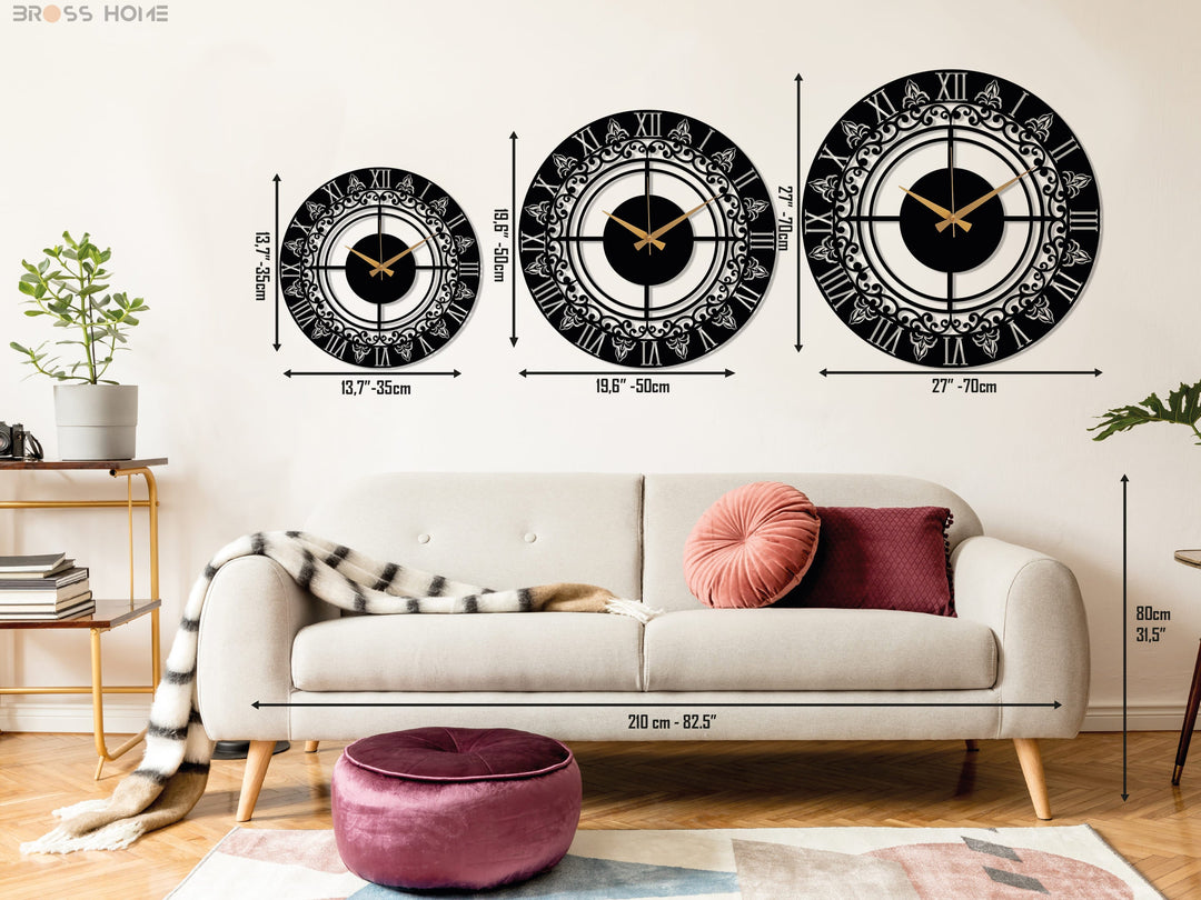 Vintage Roman Numeral Clock - BrossHome