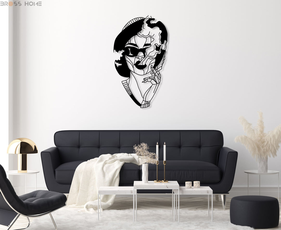 Woman Smoking Wall Art - BrossHome