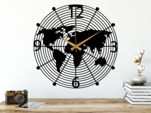 World Map Wall Clock