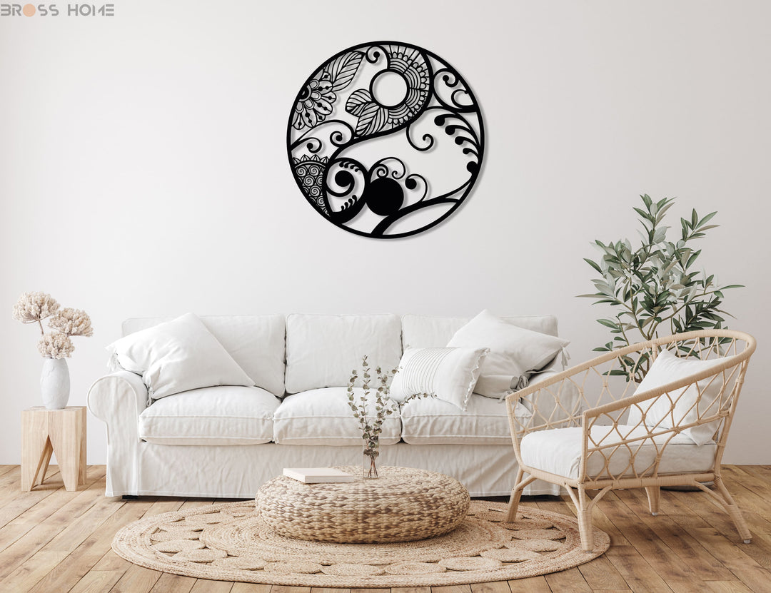 Yin Yang Metal Wall Art - BrossHome