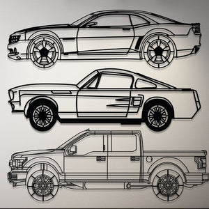 Your Custom Car Silhouette Metal Wall Art