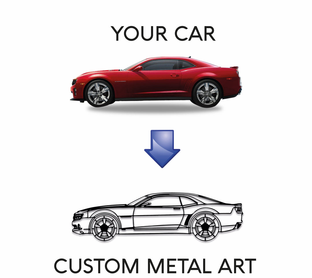 Your Custom Car Silhouette Metal Wall Art - BrossHome