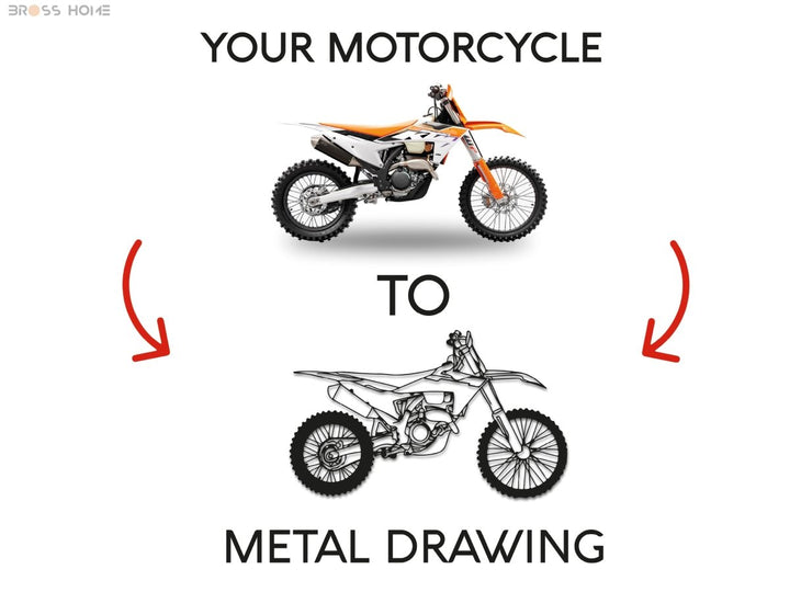 Your Custom Motorcycle Metal Silhouette Wall Art - BrossHome Metal Wall Art