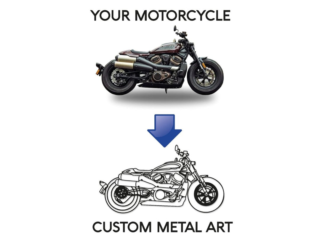 Your Custom Motorcycle Metal Silhouette Wall Art - BrossHome Metal Wall Art