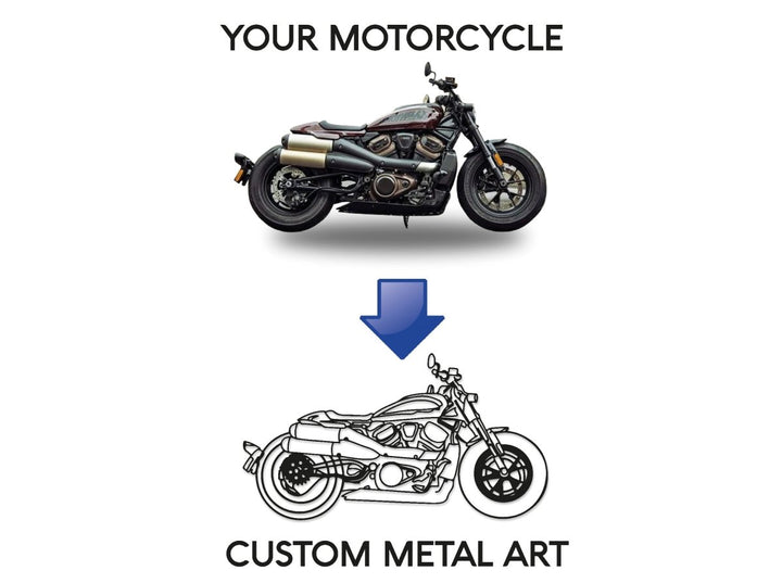 Your Custom Motorcycle Metal Silhouette Wall Art - BrossHome Metal Wall Art